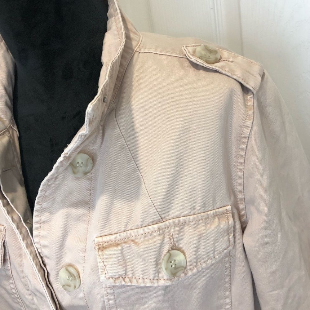 Kenzie Jeans blush pink long sleeve button front jacket size medium - Picture 11 of 12